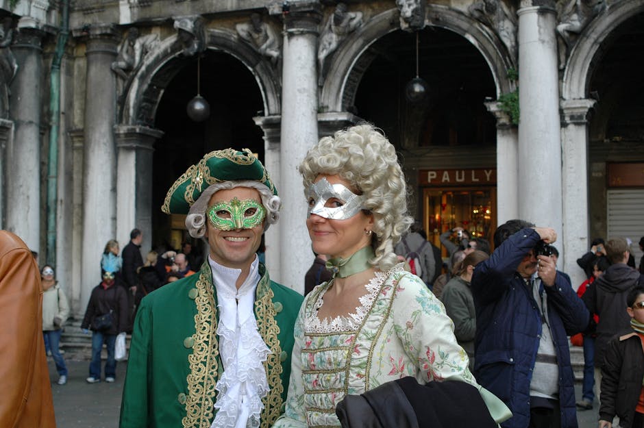 Masquerade event with elegant costumes